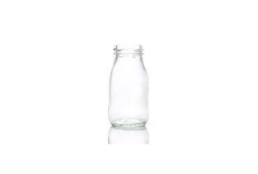 Clear glass mik bottles with lid