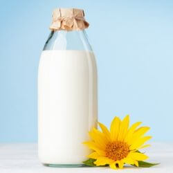 Shapes of glass milk bottles