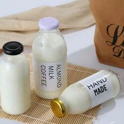 Sticker for glass milk bottles