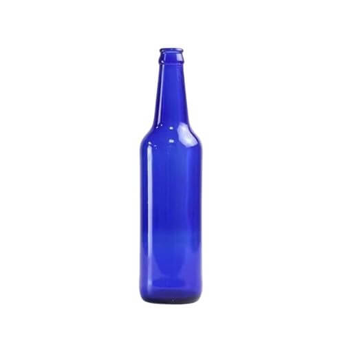 Blue Glass Beer Bottles