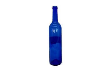 Blue Glass Wine Bottles in 750ml