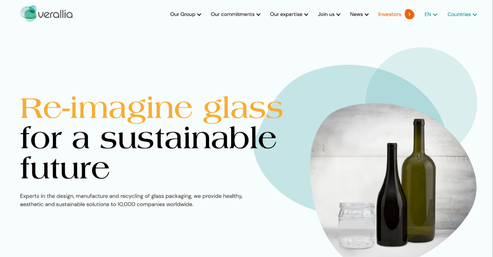 The logo for Verallia, a major global manufacturer of glass packaging with operations in Canada.