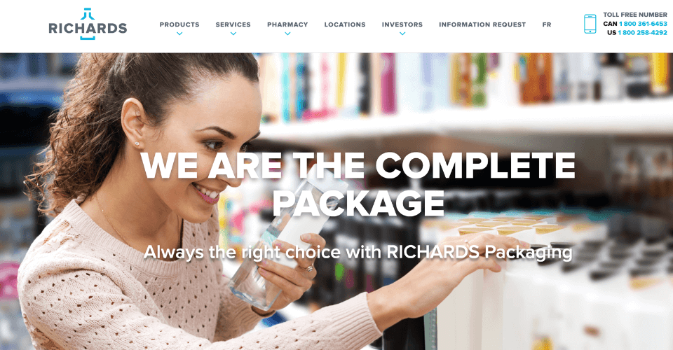 The logo for Richards Packaging Inc., Canada's largest packaging distributor.