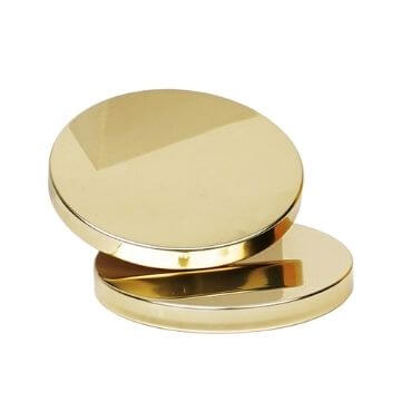 gold candle lids