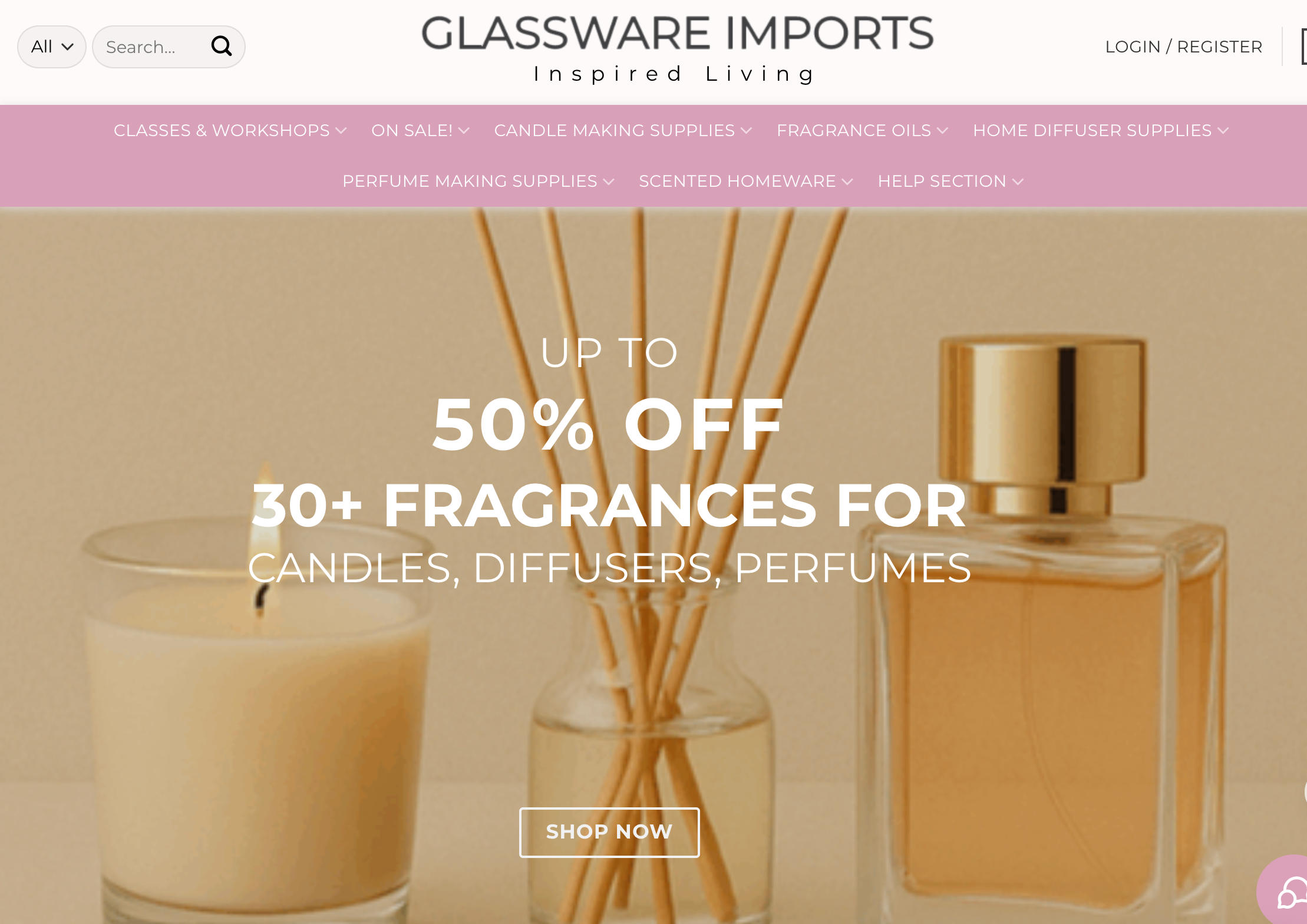 The official company banner for Glassware Imports Australia.