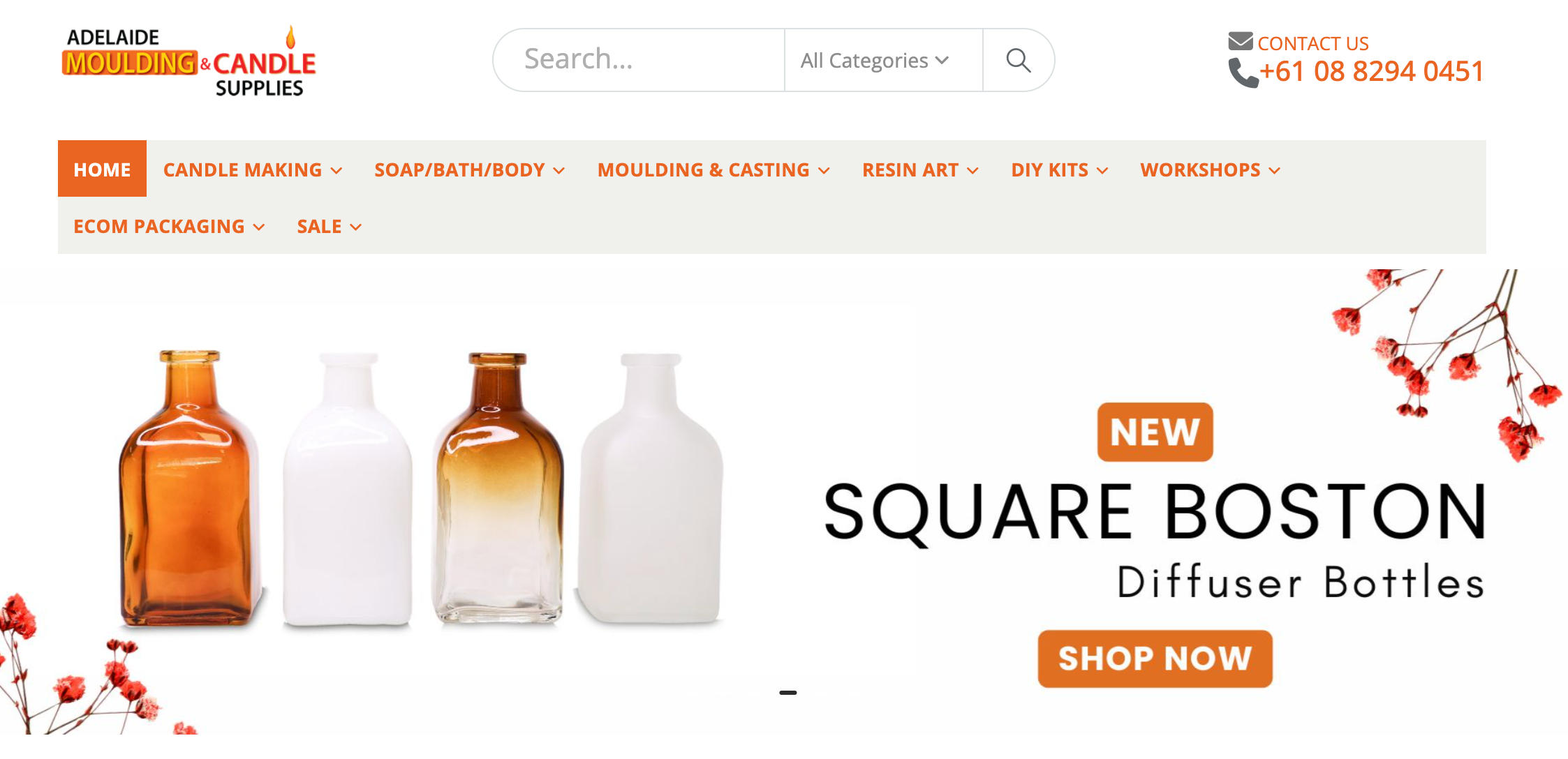 The official company banner for Adelaide Moulding & Candle Supplies.