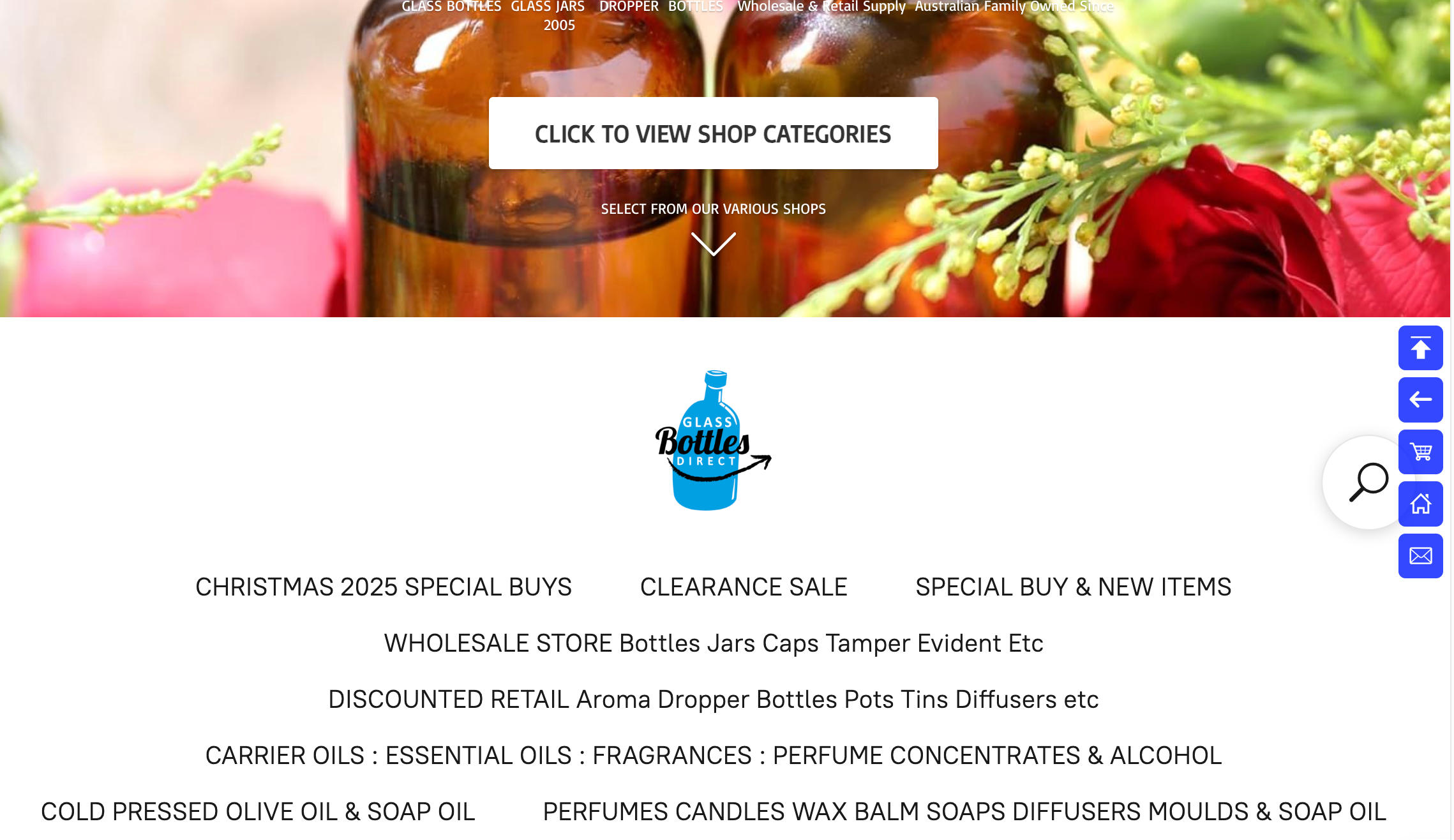 The official company banner for Glass Bottles Direct.